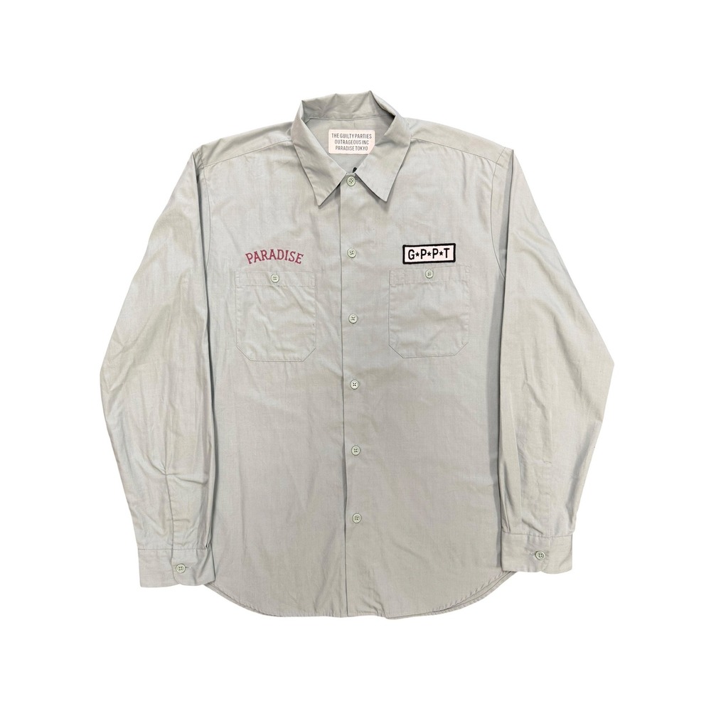 Wacko Maria Work Shirt Mens L Green Excellent Paradise Guilty Parties Japan